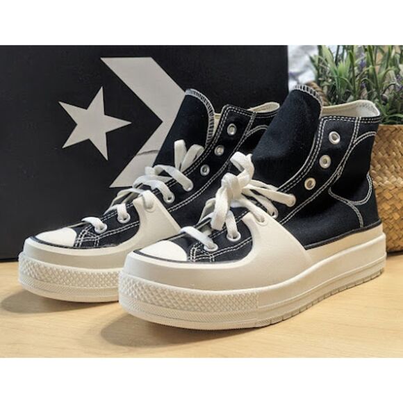 Converse CTAS Construct Black & White Unisex High Top Shoes M10 W11.5 NIB - Picture 4 of 14